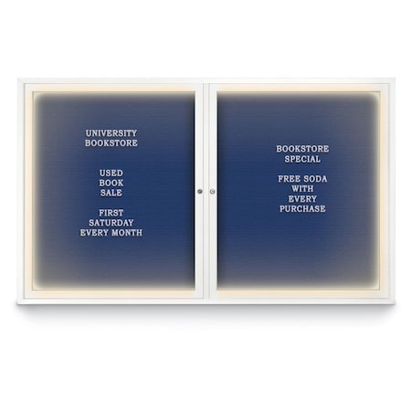 United Visual Products Indoor Enclosed Combo Board, 42"x32", Black Frame/White Porc & Amethyst UVCB4232B-WHTPORC-AMETHY